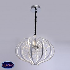 Люстра светодиодная подвесная Elvan LU8268-18B-WH+CHR-3500K (код 20513)