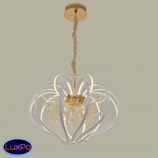 Люстра светодиодная подвесная Elvan LU8268-18B-WH+FGD-3500K (код 20514)