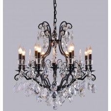Люстра подвесная Crystal Lux MAGNIFICO SP13 BLACK/TRANSPARENT