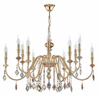 Люстра подвесная Crystal Lux MERCEDES SP6+6 GOLD/COLOR