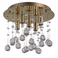 Светильник потолочный хрустальный Ideal lux Moonlight Pl5 Oro 094663