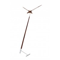 Часы Nomon Pisa N, хромированная сталь/дерево"орех", d=73 см, h=150cm PIN