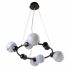Люстра подвесная Crystal Lux SALVADORE SP6H BLACK CHROMIUM