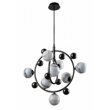 Люстра подвесная Crystal Lux SALVADORE SP8V BLACK CHROMIUM
