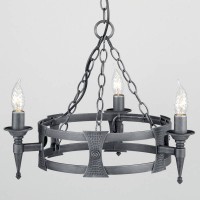 Подвесная люстра Elstead Lighting SAXON SAX3 BLK/SIL
