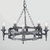Подвесная люстра Elstead Lighting SAXON SAX5 BLK/SIL
