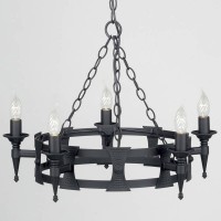 Подвесная люстра Elstead Lighting SAXON SAX5 BLK