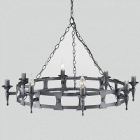 Подвесная люстра Elstead Lighting SAXON SAX8 BLK/SIL