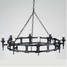 Подвесная люстра Elstead Lighting SAXON SAX8 BLK