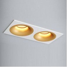 Точечный светильник Quest Light SINGLE LD gold + Frame 02 white