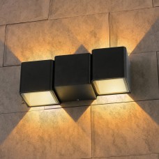 Настенный уличный светильник Elektrostandard Techno 1694 LED Triton черный a035820
