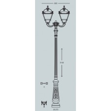 Столб уличный Fumagalli NEBO OFIR/SIMON 2L U33.202.R20.WYE27