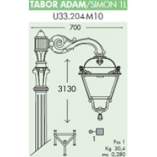 Столб уличный Fumagalli TABOR ADAM/SIMON 1L U33.205.M10.WYE27