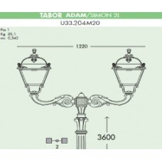Столб уличный Fumagalli TABOR ADAM/SIMON 2L U33.205.M20.WXE27