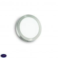 Светильник настенно-потолочный светодиодный Ideal lux Universal Ap1 18W Round Nickel 141411 Светильник настенно-потолочный светодиодный Ideal lux Universal Ap1 18W Round Nickel 141411