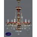 Подвесная люстра хрустальная ArtGlass VENDULA VI granat/opal