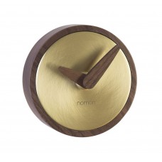 Настенные часы Nomon Atomo Pared Gold (корпус - орех/основание - латунь/стрелки - орех). D=10см, H=10,5см Настенные часы Nomon Atomo Pared Gold (корпус - орех/основание - латунь/стрелки - орех). D=10см, H=10,5см