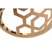 Столик журнальный круглый высокий с коричневым стеклом 13RXFS3053-GOLD Garda Decor