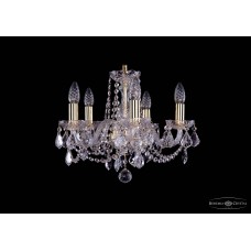 Подвесная люстра хрустальная Bohemia Crystal 1402/5/141/G/Leafs