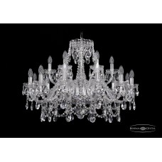 Подвесная люстра Bohemia Crystal Nikel 1411/12+6/300/Ni