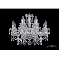 Подвесная люстра Bohemia Crystal Nikel 1411/8+4/195/Ni