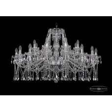 Подвесная люстра Bohemia Crystal Nikel 1413/16+8/400/Ni