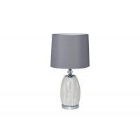 Лампа настольная из белого стекла (серый абажур) 22-87755 Garda Decor