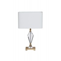 Лампа настольная стеклянная (белый абажур) 22-88232 Garda Decor