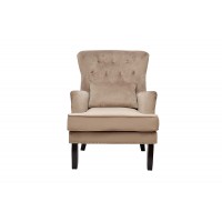 Кресло велюровое бежевое (с подушкой) 24YJ-7004-06413/1 Garda Decor