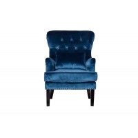 Кресло велюровое синее (с подушкой) 24YJ-7004-06466/1 Garda Decor