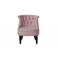 Кресло низкое дымчато-розовое велюровое 24YJ-8044B-06418 Garda Decor