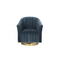 Кресло вращающееся голубое велюровое 48MY-W2588 LTB GO Garda Decor