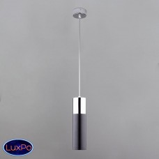 Светильник подвесной Eurosvet Double Topper 50135/1 LED хром/черный 12W Светильник подвесной Eurosvet Double Topper 50135/1 LED хром/черный 12W