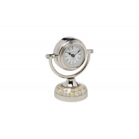 Часы настольные круглые перламутр/хром 79MAL-5327-19NI Garda Decor
