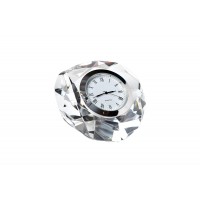 Часы настольные стеклянные серебряные C80591 Garda Decor