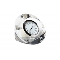 Часы настольные стеклянные серебряные C80721 Garda Decor