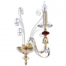 Бра Crystal lux CATARINA AP1 GOLD/TRANSPARENT-COGNAC Бра Crystal lux CATARINA AP1 GOLD/TRANSPARENT-COGNAC