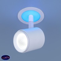 Акцентный светодиодный встраиваемый светильник Elektrostandard DSR002 9W 6500K белый матовый подсветка Blue a039157