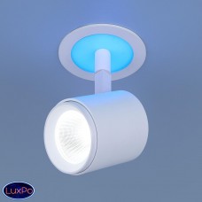 Акцентный светодиодный встраиваемый светильник Elektrostandard DSR002 9W 6500K белый матовый подсветка Blue a039157