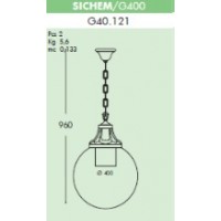 Светильник уличный подвесной Fumagalli SICHEM/G400 G40.121.000.AXE27