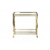 Стол-тележка сервировочная прозрачное стекло/золото GY-CRT8164GOLD Garda Decor
