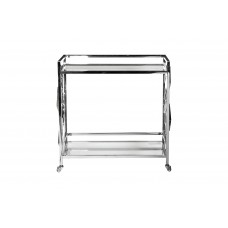 Стол-тележка сервировочная прозрачное стекло/хром GY-CRT8164 Garda Decor
