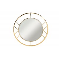 Зеркало круглое в металлической раме (золото) KFG082 Garda Decor