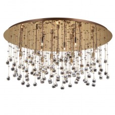 Светильник потолочный хрустальный Ideal lux Moonlight Pl15 Oro 082790 Светильник потолочный хрустальный Ideal lux Moonlight Pl15 Oro 082790