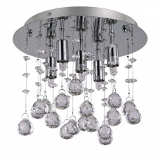 Светильник потолочный хрустальный Ideal lux Moonlight Pl5 Cromo 094649 Светильник потолочный хрустальный Ideal lux Moonlight Pl5 Cromo 094649